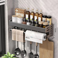 Gunmetal Aluminum Kitchen Storage Rack - No Drill