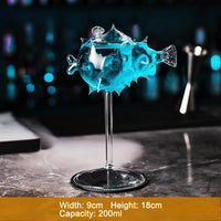 Artistic Fish and Octopus Cocktail Goblet