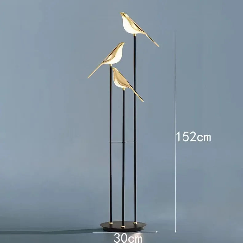 Scandinavian Bird Floor Lamp - Designer LED Accent Light