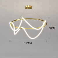 Designer Long Hose Chandelier - Post-Modern Pendant Lamp