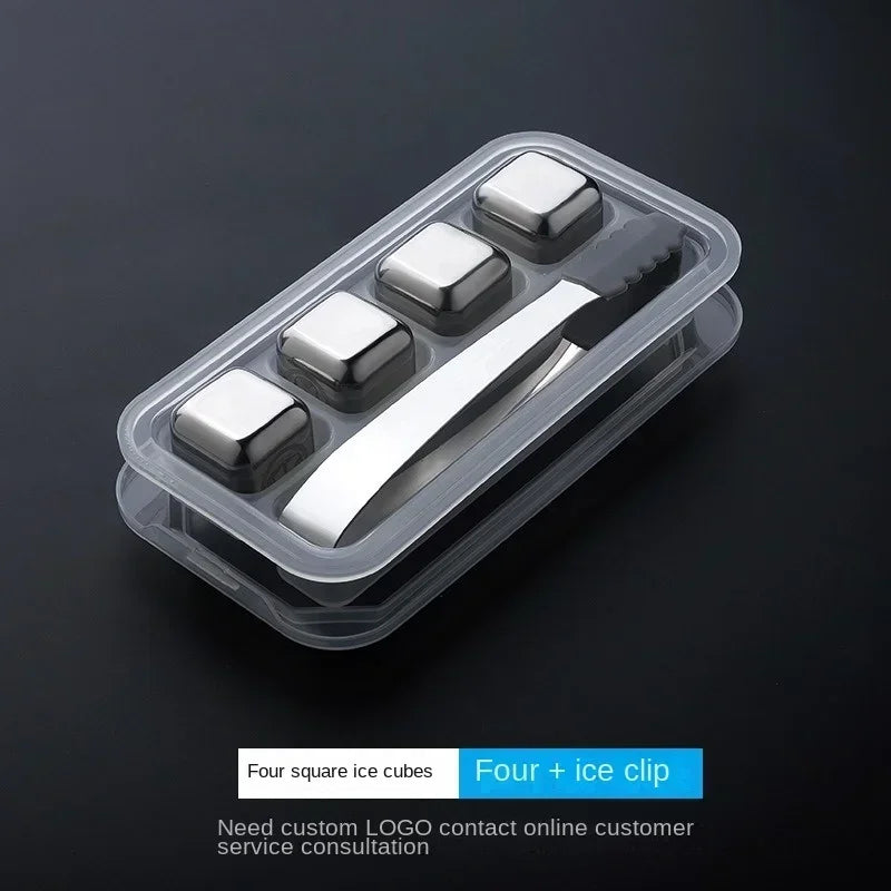 Stainless Steel Whiskey Stones Set - Reusable Chilling Cubes