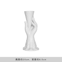 Nordic Face Ceramic Vase - Artistic White Decorative Accent