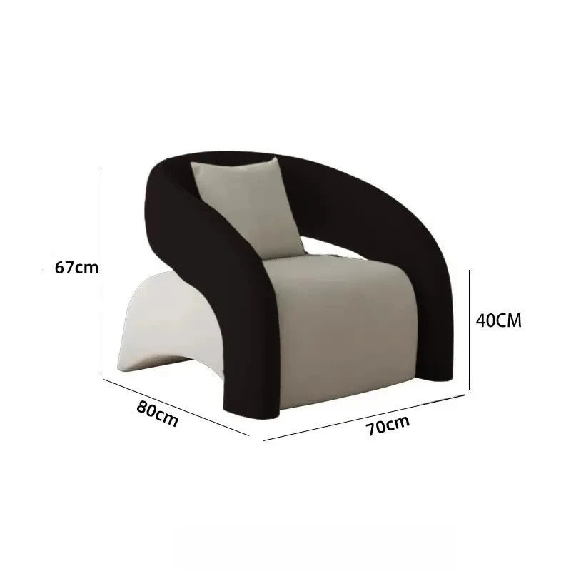 Velvet Leisure Accent Chair - Modern European Single Sofa Seat