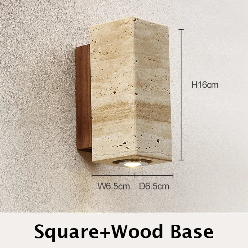 Wabi Sabi Marble Wall Lamp - Warm Modern Bedside Light