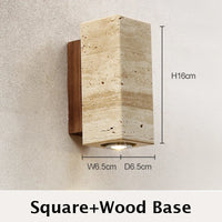 Wabi Sabi Marble Wall Lamp - Warm Modern Bedside Light