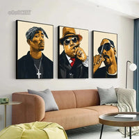 West Coast Rappers Canvas Wall Art - Hip Hop Poster Print