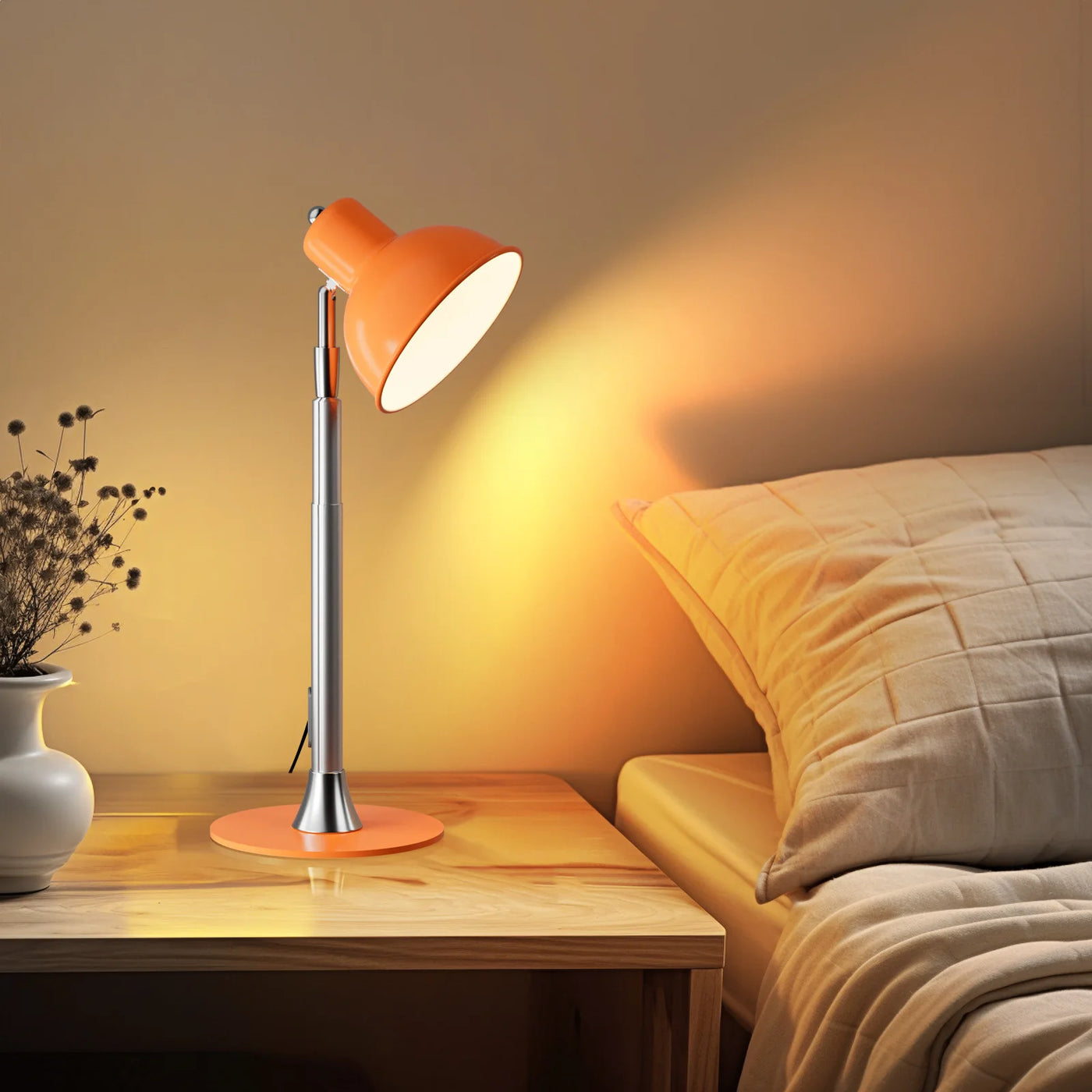 Adjustable LED Floor Lamp - 3-Color Dimmable Telescopic Light