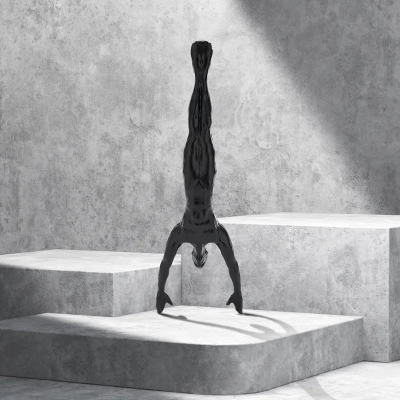 Industrial Climbing Man Wall Sculpture - Retro Resin Accent Decor