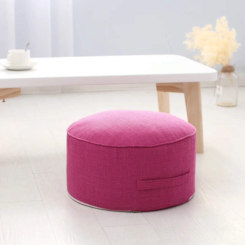 Tea Ceremony Floor Pouf - Cotton Linen Tatami Meditation Cushion