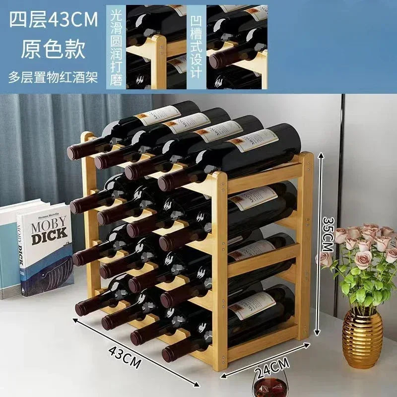 Tabletop Wine Display Rack - Creative Grid Storage Stand