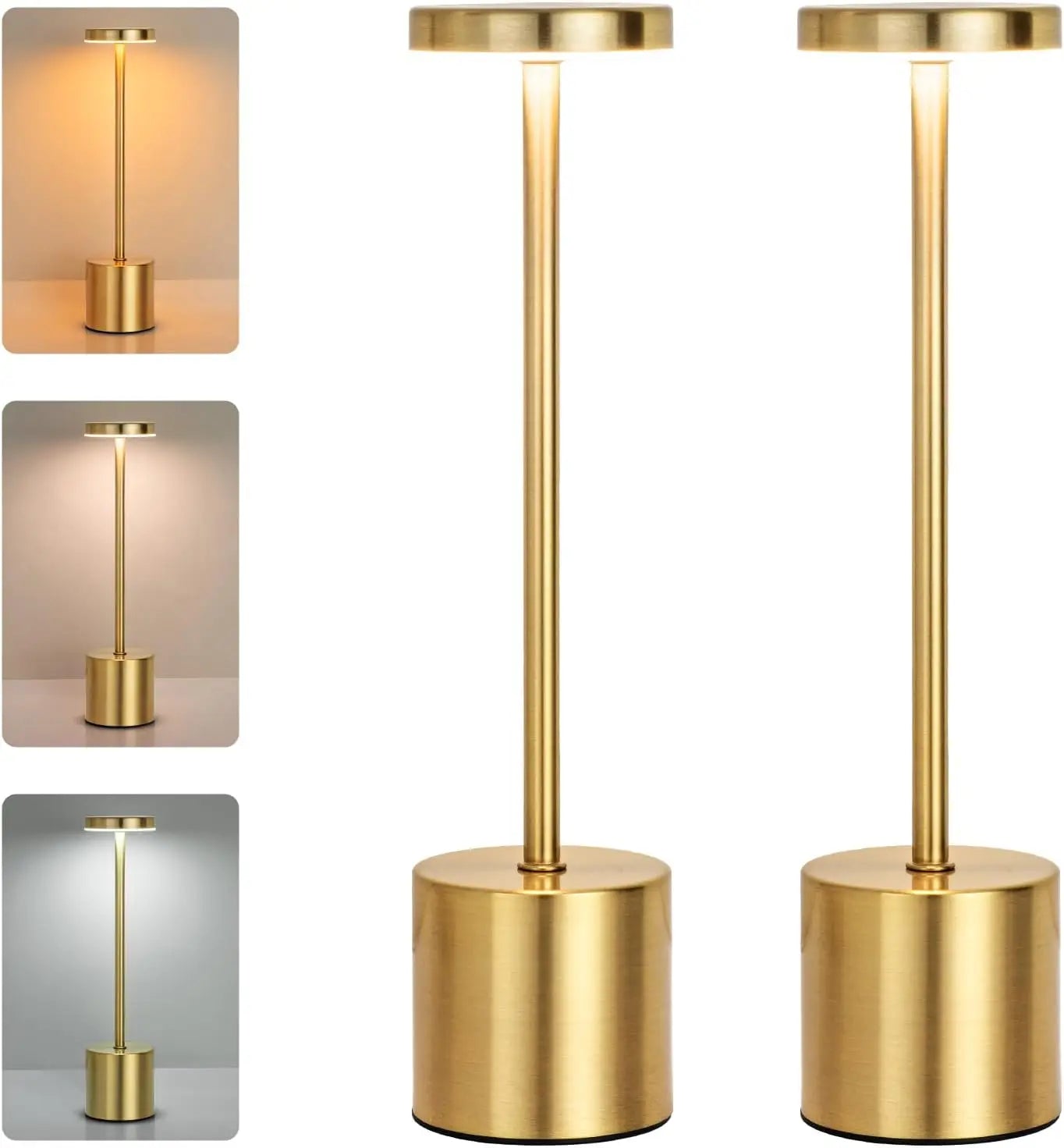 Portable Touch LED Table Lamp - USB Rechargeable Wireless Light