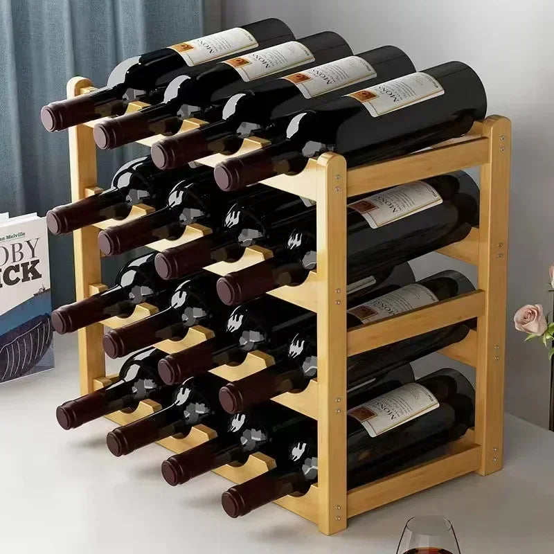 Tabletop Wine Display Rack - Creative Grid Storage Stand