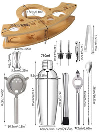 UPORS Cocktail Shaker - Stainless Steel Boston Mixer 550ml/750ml