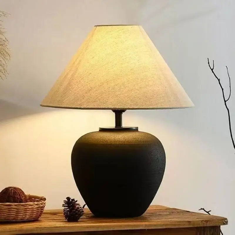 Retro Ceramic Floor Lamp - Modern Remote Control Accent Light