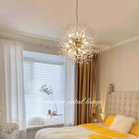 Nordic Dandelion Crystal Chandelier - Cream Style Ceiling Light