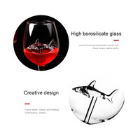 Crystal Shark Wine Glass - 300ML Statement Cocktail Goblet