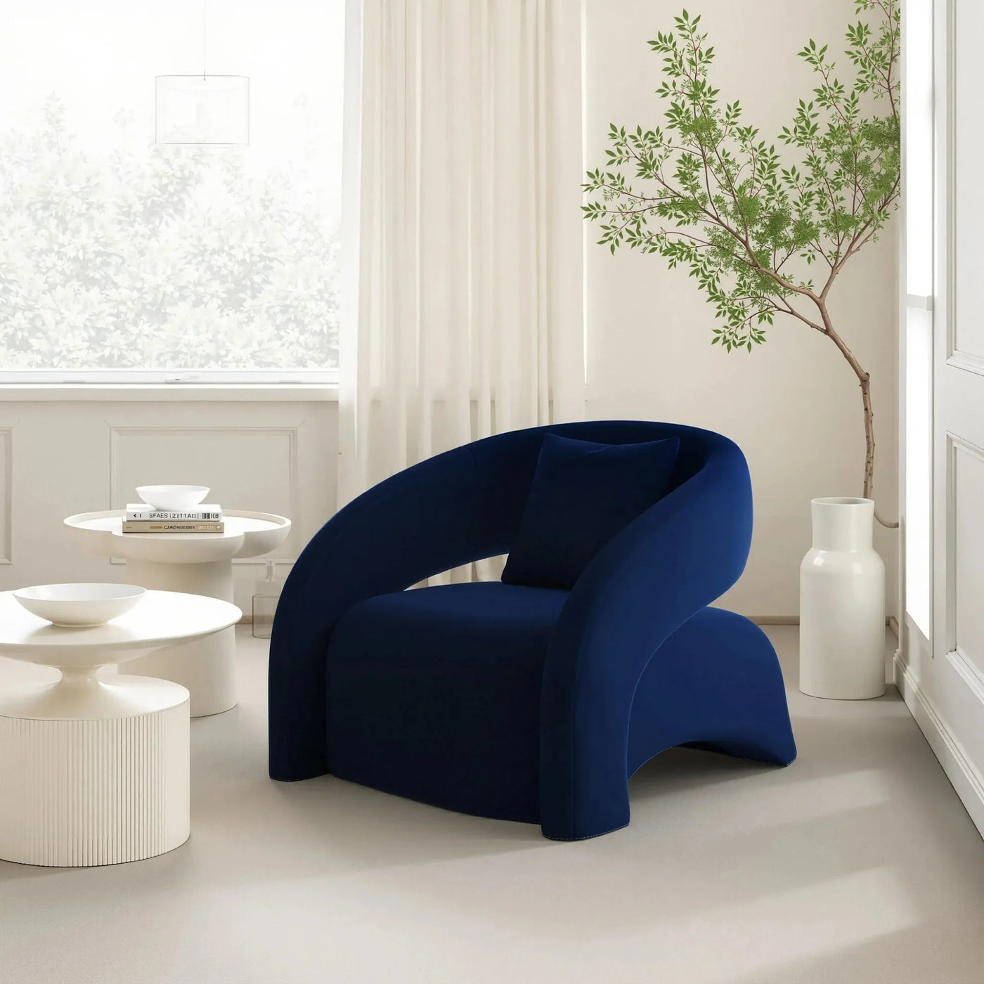 Velvet Leisure Accent Chair - Modern European Single Sofa Seat