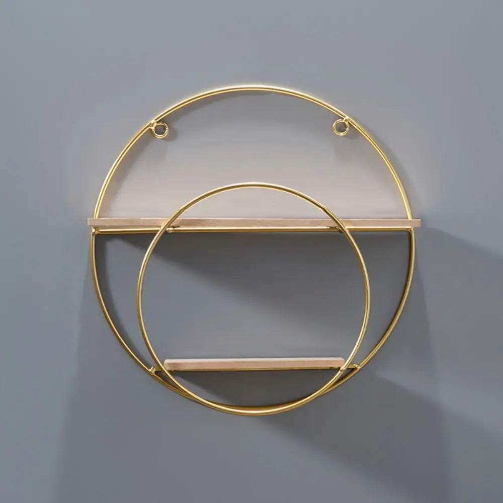Nordic Gold Iron Decorative Wall Shelf