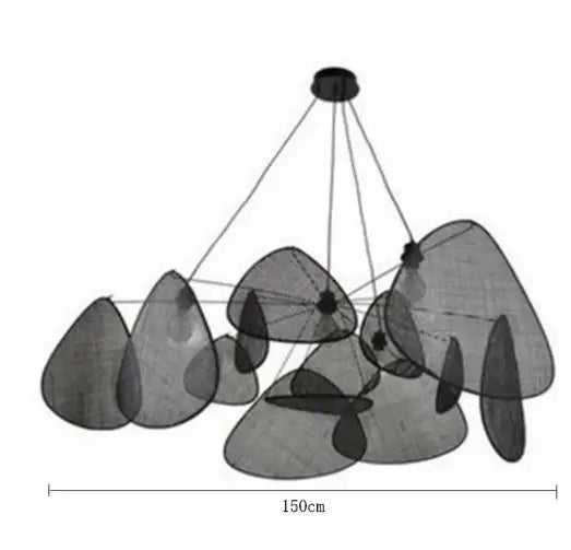 Handwoven Rattan Chandelier - E27 Wicker Suspension Lamp
