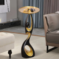 Abstract Designer Side Table - Artistic Accent Table for Living Room