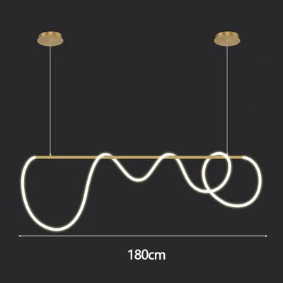 Designer Long Hose Chandelier - Post-Modern Pendant Lamp