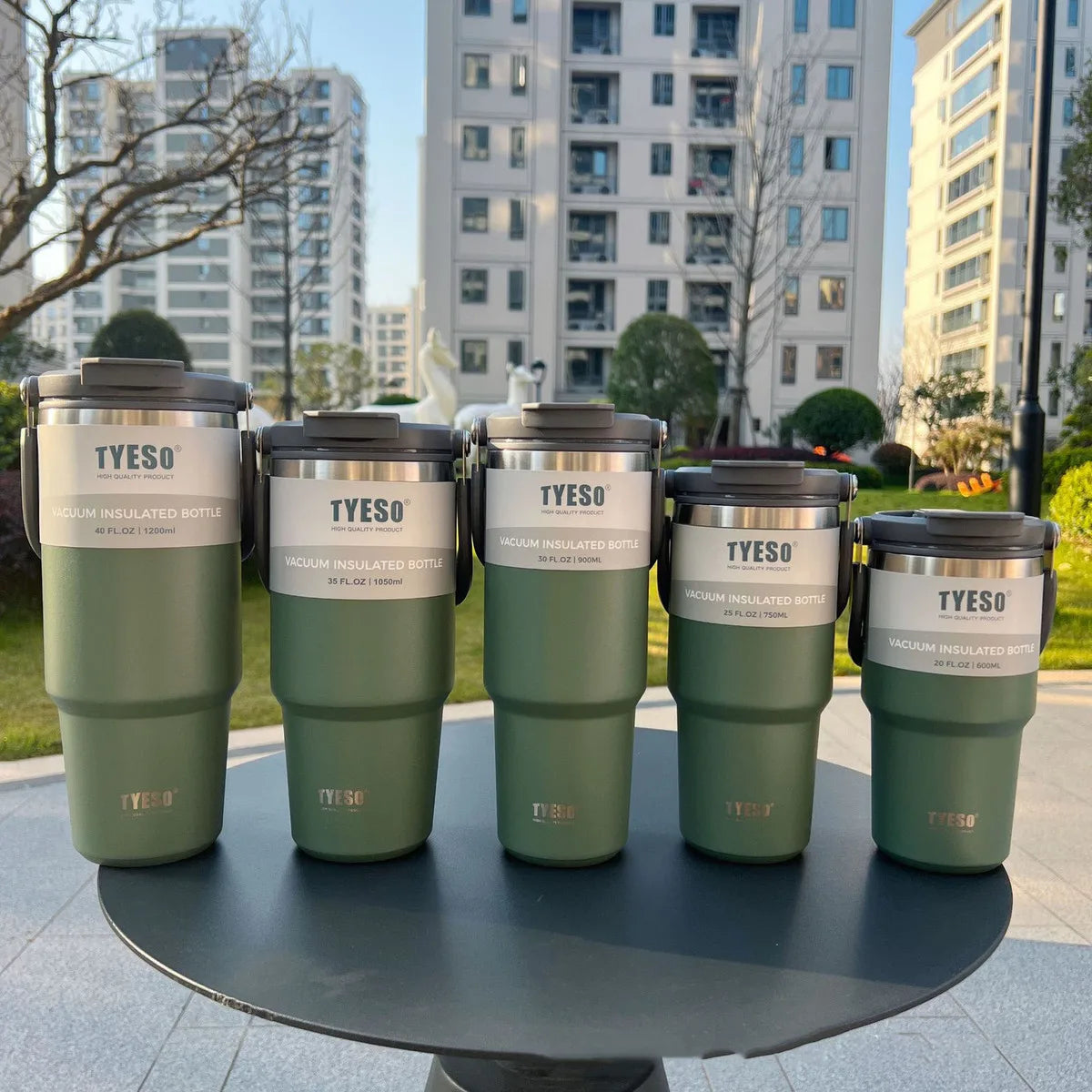 TYESO Insulated Stainless Steel Tumbler - Double-Layer Travel Mug