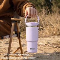 TYESO Insulated Stainless Steel Tumbler - Double-Layer Travel Mug
