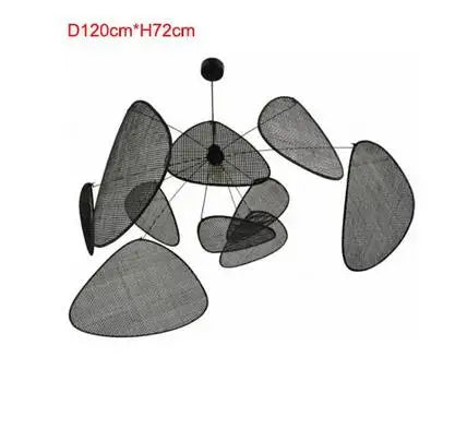 Handwoven Rattan Chandelier - E27 Wicker Suspension Lamp