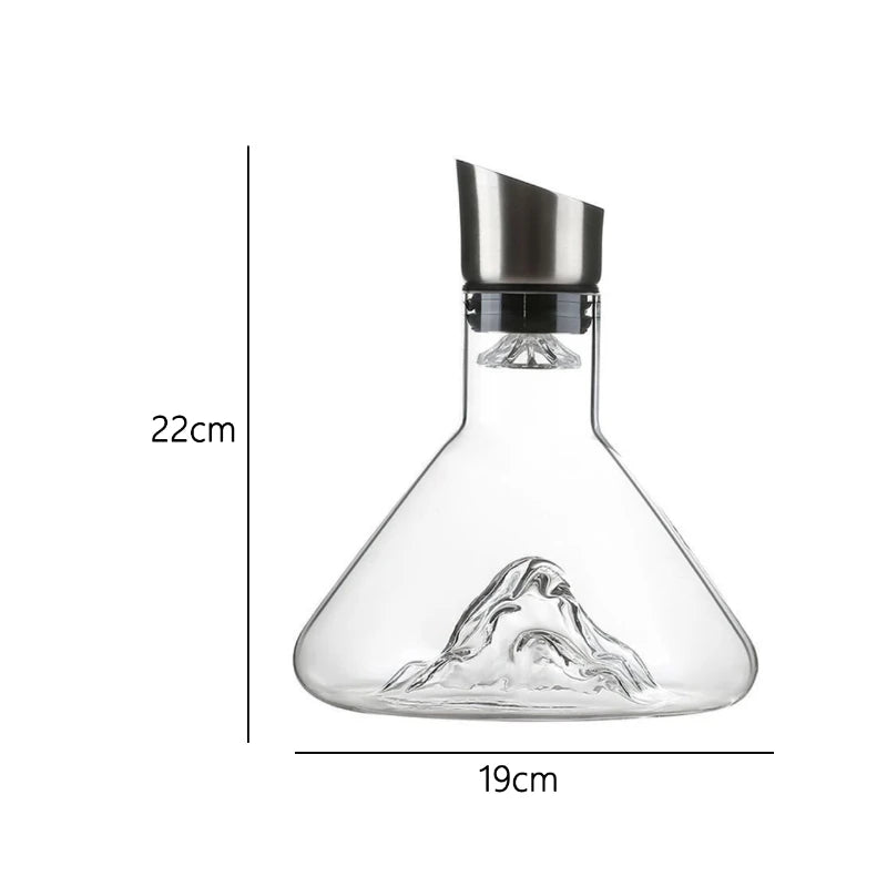 Luxury Wine Decanter - Transparent Nordic Aerating Carafe
