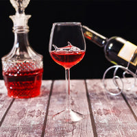 Crystal Shark Wine Glass - 300ML Statement Cocktail Goblet
