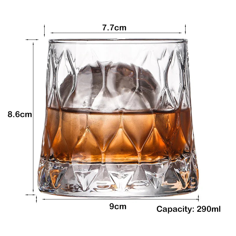 Old Fashioned Whiskey Rocks Glass - Classic Cocktail Tumbler