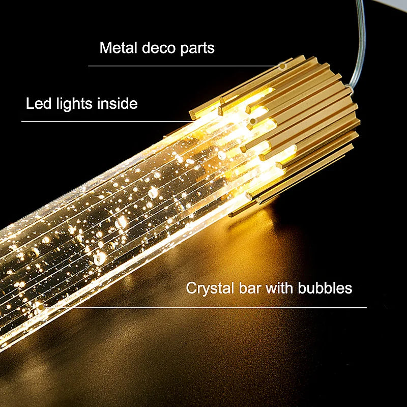 Luxury Crystal Pendant Light - Modern Hanging Chandelier Decor