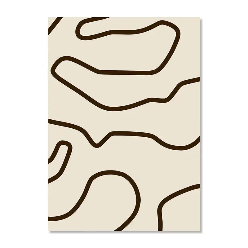 Matisse Inspired Botanical Canvas Wall Art - Modern Boho Landscape Print
