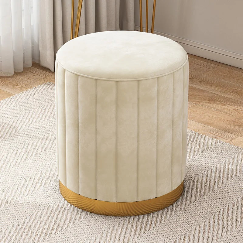 Round Storage Stool - Makeup & Dressing Table Ottoman