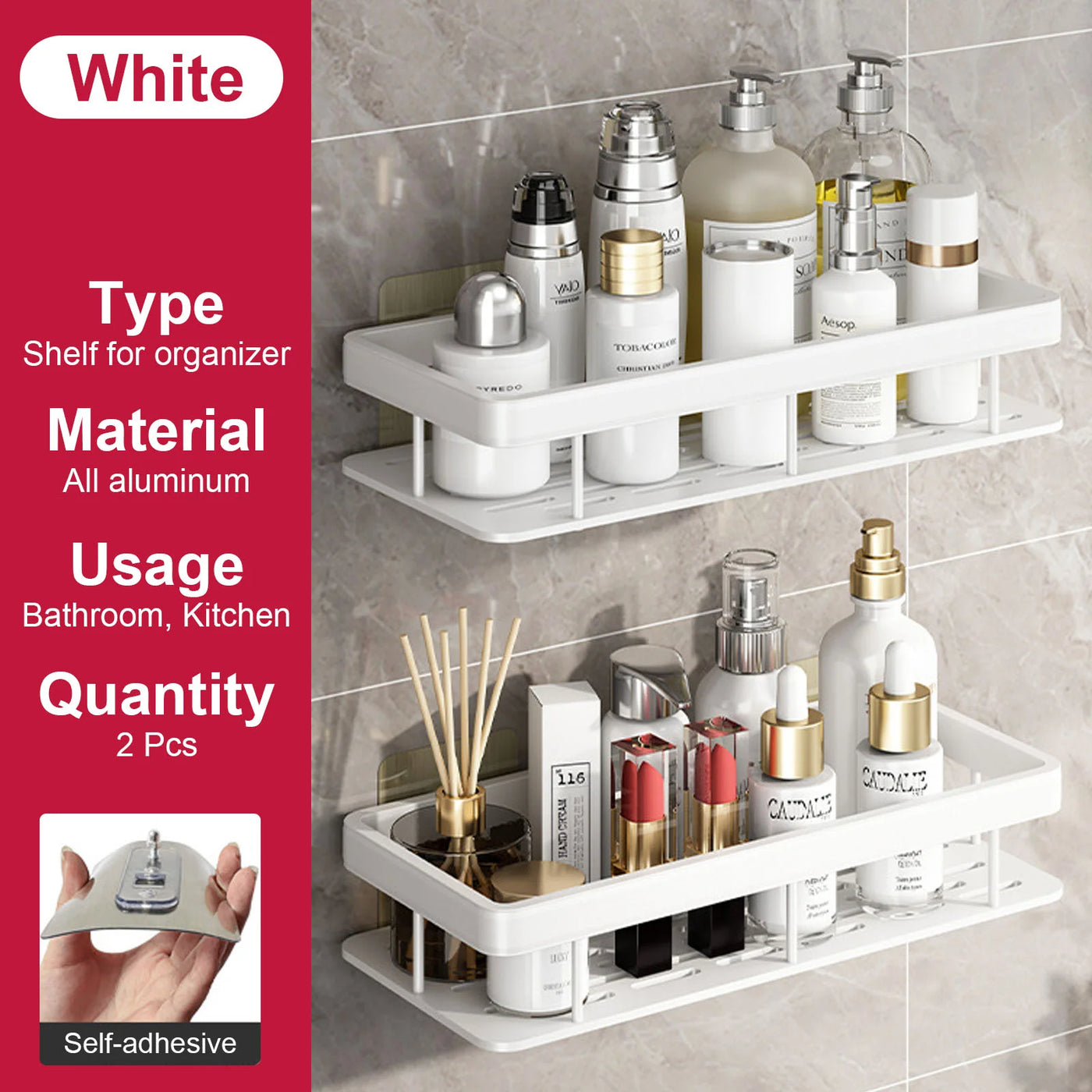 Anti-Rust Stainless Steel Shower Storage Rack