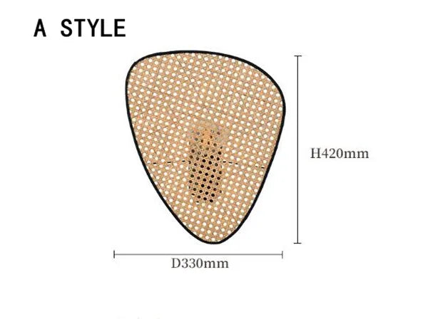 Handwoven Rattan Chandelier - E27 Wicker Suspension Lamp