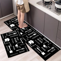 Soft Washable Kitchen Runner Rug - Anti-Slip Hallway and Entry Mat