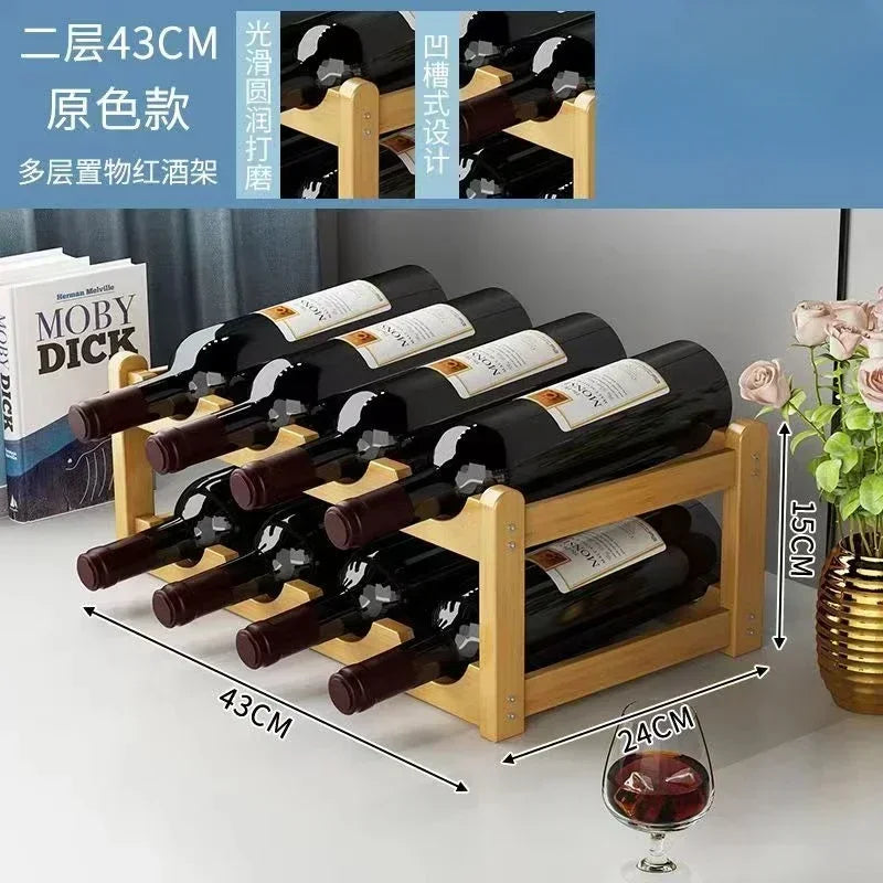 Tabletop Wine Display Rack - Creative Grid Storage Stand