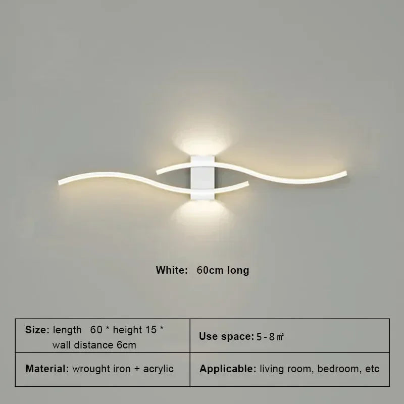 Modern LED Strip Wall Lamp - Dimmable Decorative Accent Light