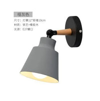 Nordic Solid Wood Wall Lamp - Minimalist Bedside Sconce