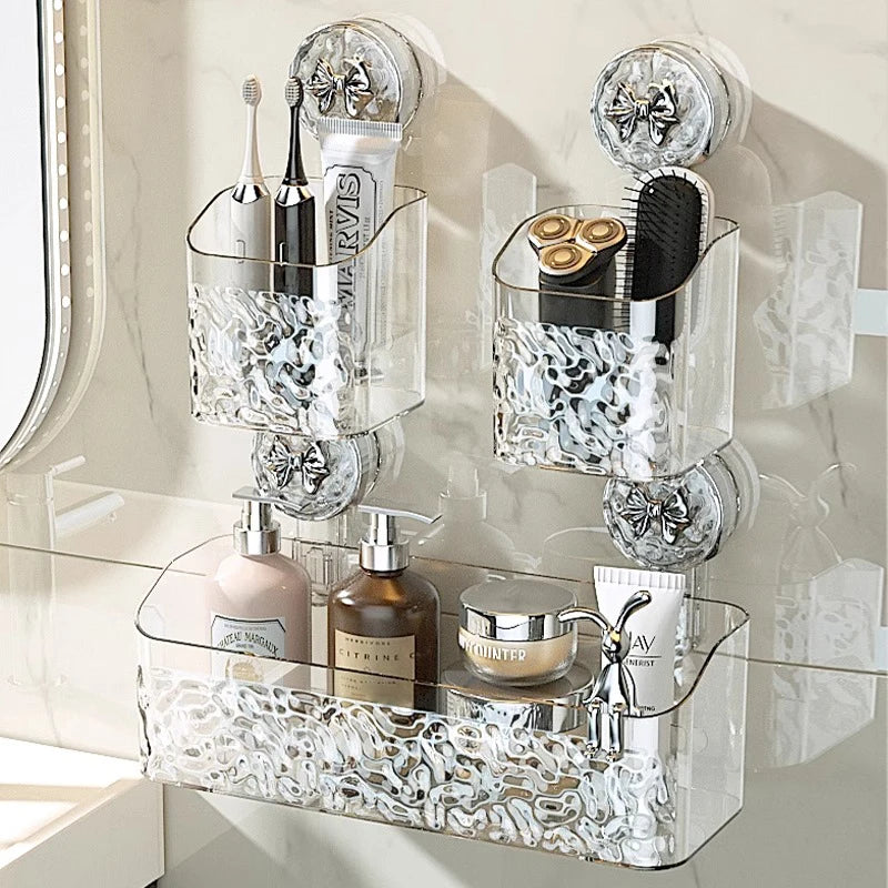 Glacier Pattern Wall-Mounted Bathroom Storage Basket