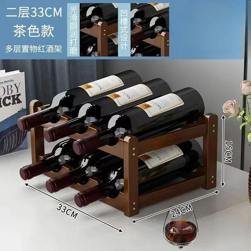 Tabletop Wine Display Rack - Creative Grid Storage Stand