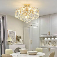 Crystal Ceiling Chandelier - Modern LED Light for Living & Dining