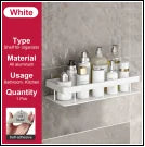 Anti-Rust Stainless Steel Shower Storage Rack