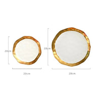 Gold-Plated Steak Pasta Plate - Luxury Restaurant Style Tableware