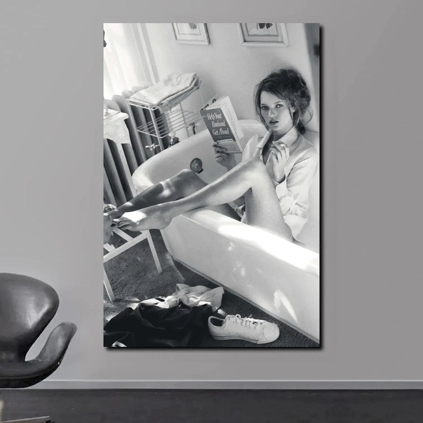 Scandinavian Kate Moss Canvas Poster - Fashion Inspired Wall Art