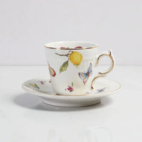 Lemon Pattern Ceramic Dinner Plate - Elegant European Tableware