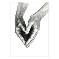 Simple Love Quote Canvas Wall Art - Nordic Couples Decor Print