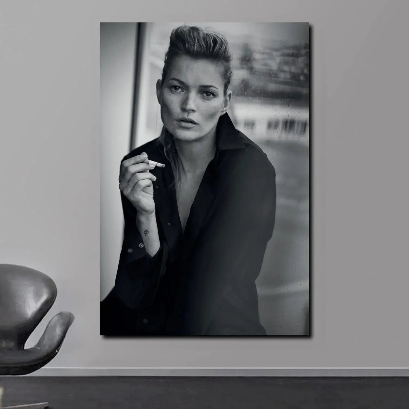 Scandinavian Kate Moss Canvas Poster - Fashion Inspired Wall Art