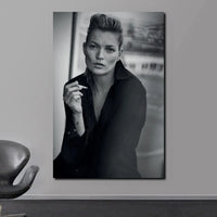 Scandinavian Kate Moss Canvas Poster - Fashion Inspired Wall Art